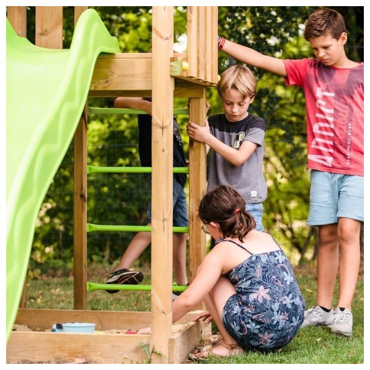 Aire de jeux en bois EASY XPERIENCE TRIGANO - 6 enfants