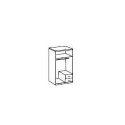 Armoire 2 portes battantes + miroir - Blanc brillant - L 91 x P 56 x H
