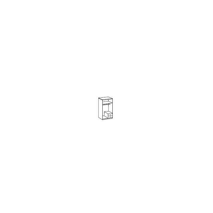 Armoire 2 portes battantes + miroir - Blanc brillant - L 91 x P 56 x H 199 cm - TRIO Armoire 2 portes battantes + miroir - Blanc brillant - L 91 x P 56 x H 199 cm - TRIO