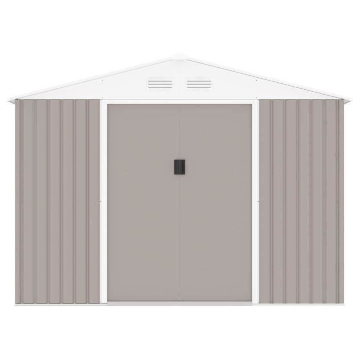 Abri de jardin en métal 5,29 m² - 277 x 191 x 202 cm - VENUS Kit d'ancrage inclus, 2 portes coulissantes, 1 fenetre latérale Abri de jardin en métal 5,29 m² - 277 x 191 x 202 cm - VENUS Kit d'ancrage inclus, 2 portes coulissantes, 1 fenetre latérale