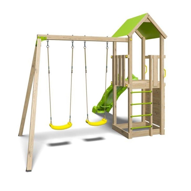 Aire de jeux en bois SMART XPERIENCE TRIGANO - 7 enfants Aire de jeux en bois SMART XPERIENCE TRIGANO - 7 enfants