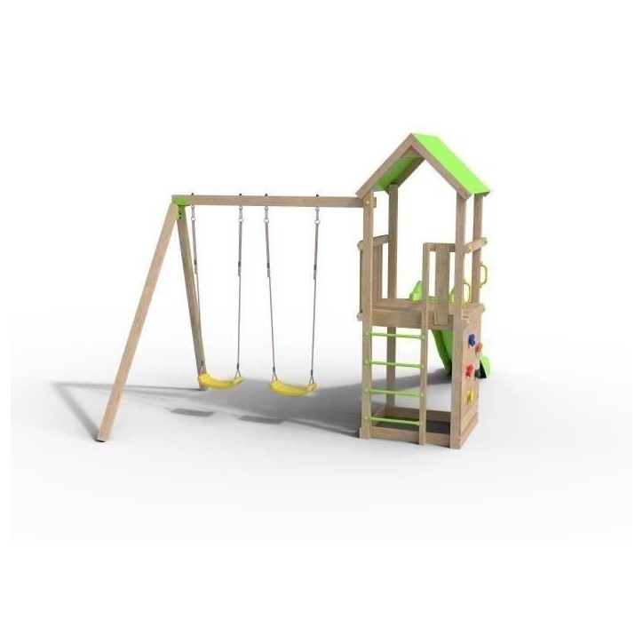 Aire de jeux en bois SMART XPERIENCE TRIGANO - 7 enfants Aire de jeux en bois SMART XPERIENCE TRIGANO - 7 enfants