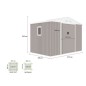 Abri de jardin en métal 5,29 m² - 277 x 191 x 202 cm - VENUS Kit d'ancrage inclus, 2 portes coulissantes, 1 fenetre latérale Abri de jardin en métal 5,29 m² - 277 x 191 x 202 cm - VENUS Kit d'ancrage inclus, 2 portes coulissantes, 1 fenetre latérale