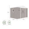 Abri de jardin en métal 	5,29 m² - 277 x 191 x 202 cm - VENUS Kit d'