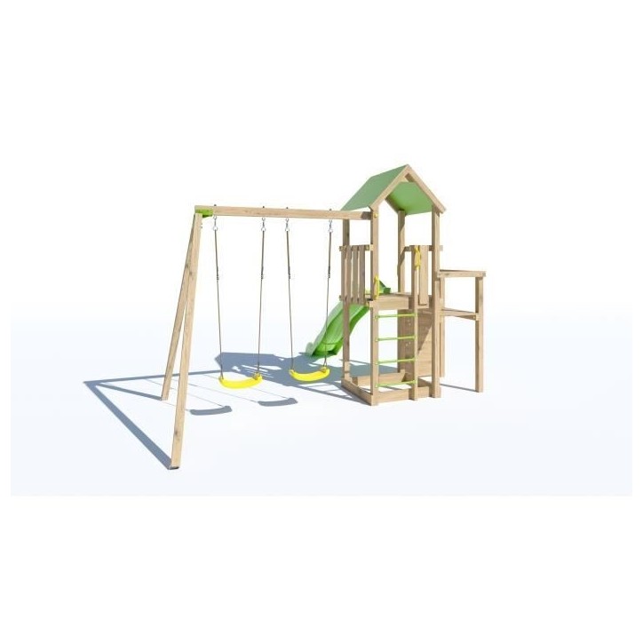 Aire de jeux en bois 2,20 m ULTRA XPERIENCE - TRIGANO JARDIN - Mur d'escalade toboggan et balançoires - 8 enfants Aire de jeux en bois 2,20 m ULTRA XPERIENCE - TRIGANO JARDIN - Mur d'escalade toboggan et balançoires - 8 enfants