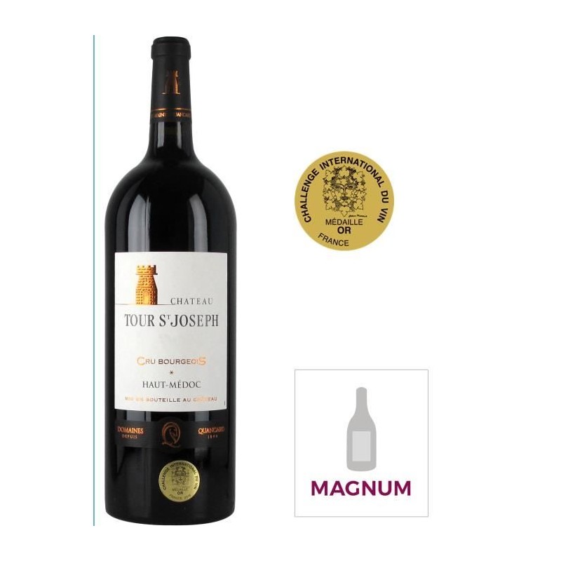 Magnum Château Tour Saint Joseph 2018 Haut-Médoc Cru Bourgeois - Vin Magnum Château Tour Saint Joseph 2018 Haut-Médoc Cru Bourgeois - Vin