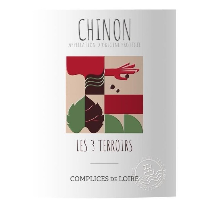 Les Trois Terroirs Chinon - Vin rouge de Loire 2024