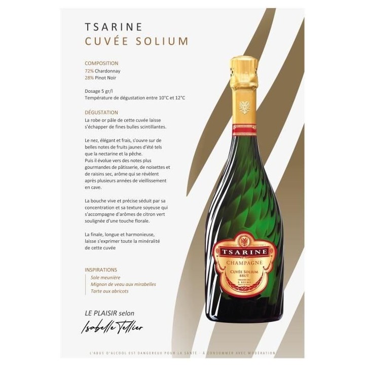Champagne Tsarine Cuvée Solium Brut - Premier Cru - 75cl