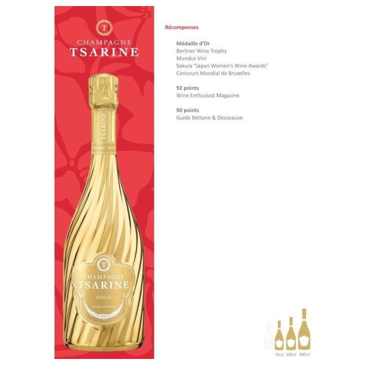 ChampagneTsarine Gold Brut - 75 cl