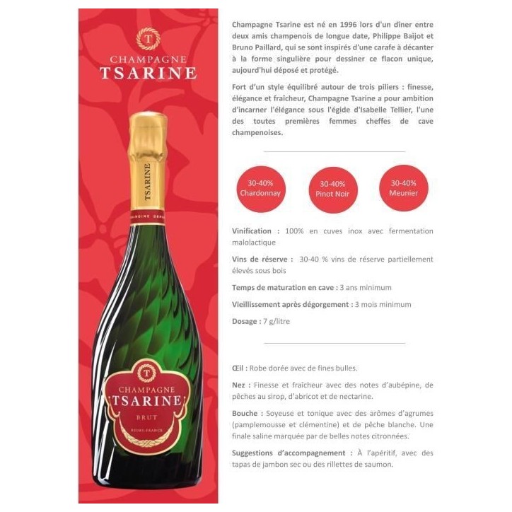 Champagne Tsarine Brut - 75 cl