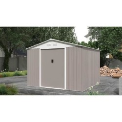 Abri de jardin en métal 7,06 m² - 277 x 255 x 202 cm - MERCURE - Kit
