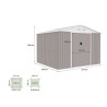 Abri de jardin en métal 7,06 m² - 277 x 255 x 202 cm - MERCURE - Kit