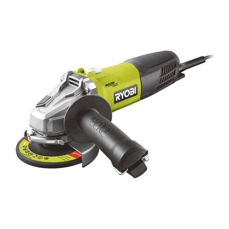 RYOBI - Meuleuse d'angle 800 W diam. 125 mm - 12 000 tr/min - Livrée RYOBI - Meuleuse d'angle 800 W diam. 125 mm - 12 000 tr/min - Livrée