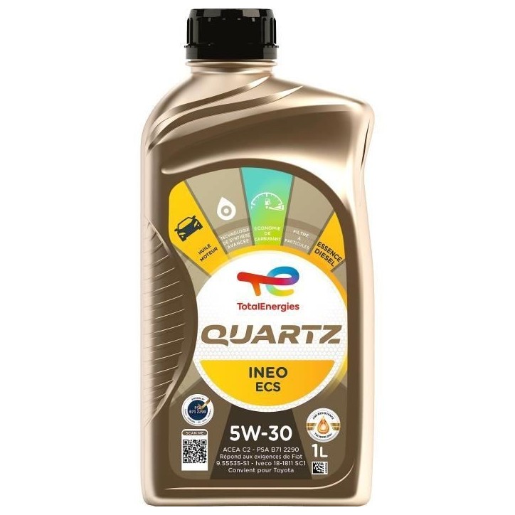 TOTALENERGIES Quartz Ineo ECS 5W30 - Huile moteur - 1 L