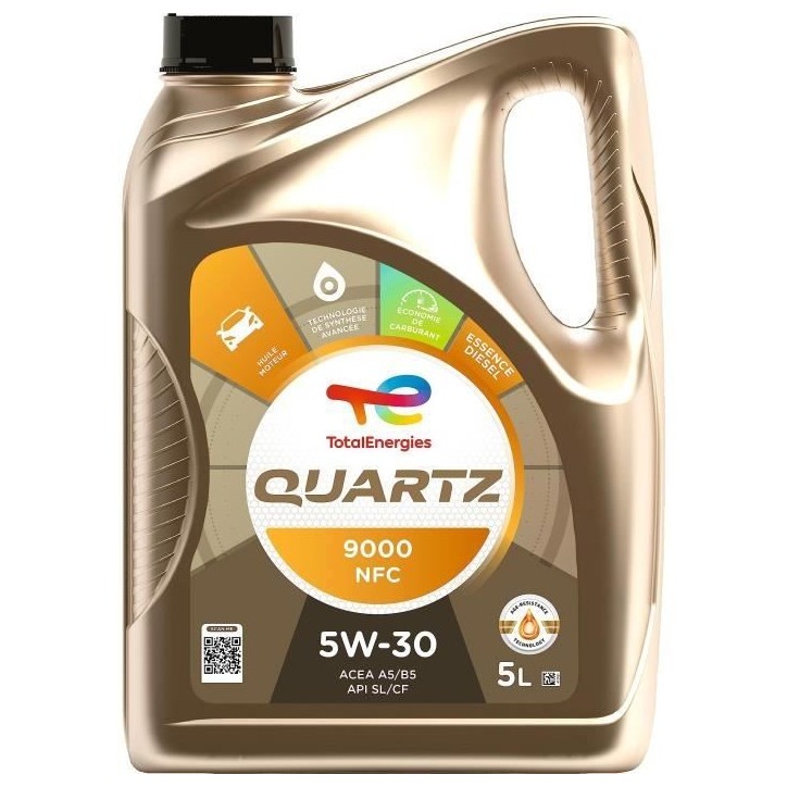 Huile moteur - TotalEnergies - Quartz 9000 NFC 5W-30 - 5L Huile moteur - TotalEnergies - Quartz 9000 NFC 5W-30 - 5L