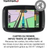 TomTom GPS Moto RIDER 550 - 4, 3 pouces, Carte Monde, TomTom Traffic,
