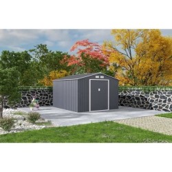 Abri de jardin en métal 8,84 m² - 277 x 319 x 202 cm - URANUS - Kit