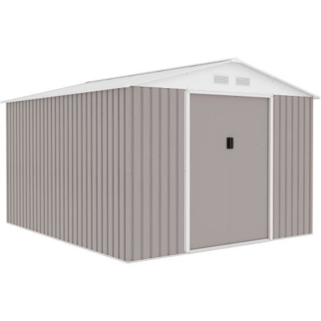 Abri de jardin en métal 8,84 m² - 277 x 319 x 202 cm - URANUS - Kit