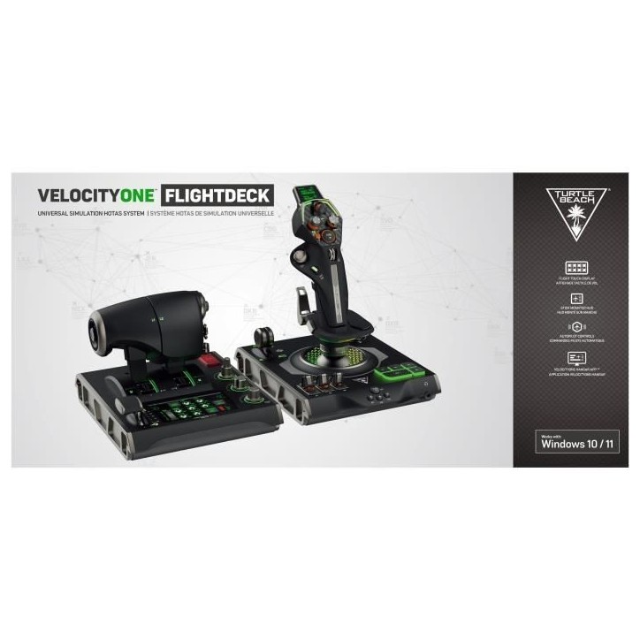 Systeme de simulation HOTAS premium - TURTLE BEACH - VelocityOne™ Flightdeck - Pour PC Windows 10 et 11 Systeme de simulation HOTAS premium - TURTLE BEACH - VelocityOne™ Flightdeck - Pour PC Windows 10 et 11