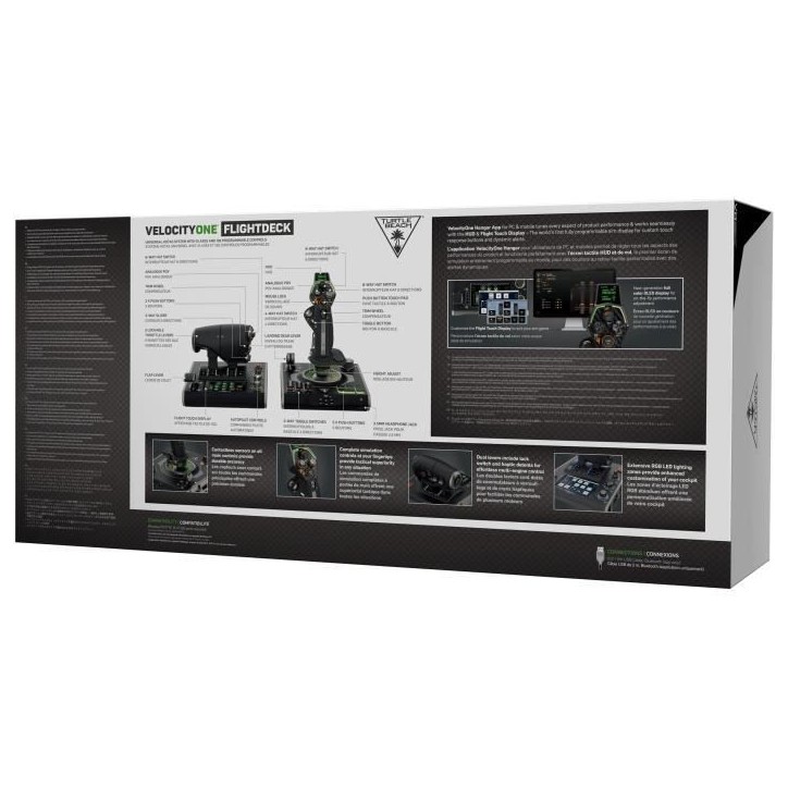Systeme de simulation HOTAS premium - TURTLE BEACH - VelocityOne™ Flightdeck - Pour PC Windows 10 et 11 Systeme de simulation HOTAS premium - TURTLE BEACH - VelocityOne™ Flightdeck - Pour PC Windows 10 et 11