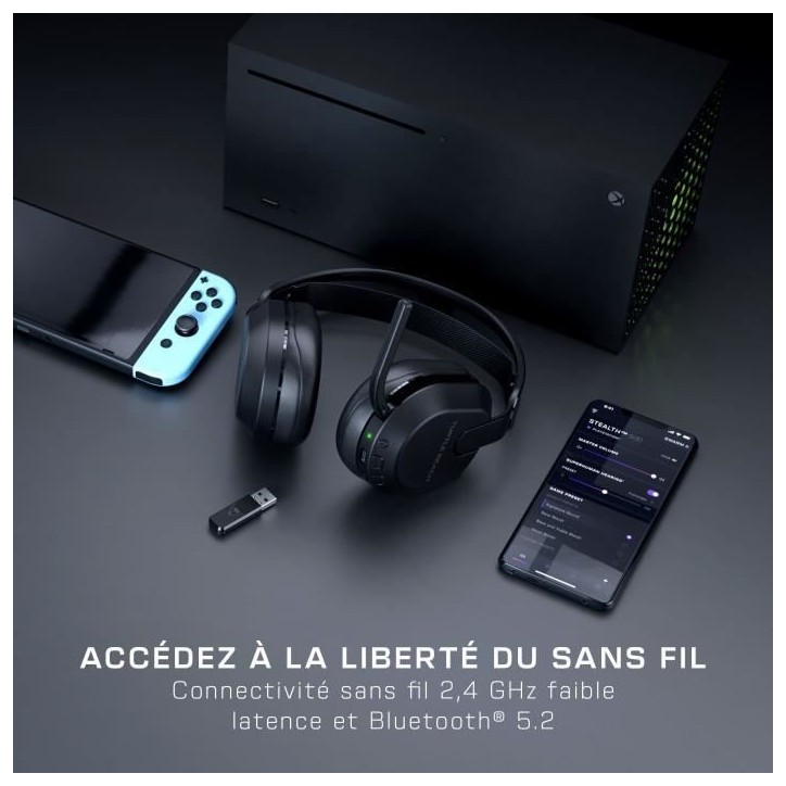 Casque de gaming sans fil - TURTLE BEACH - Stealth™ 500 XB - Noir Casque de gaming sans fil - TURTLE BEACH - Stealth™ 500 XB - Noir