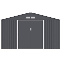 Abri de jardin en métal 10,85 m² - 340 x 319 x 210 cm - JUPITER - Ki