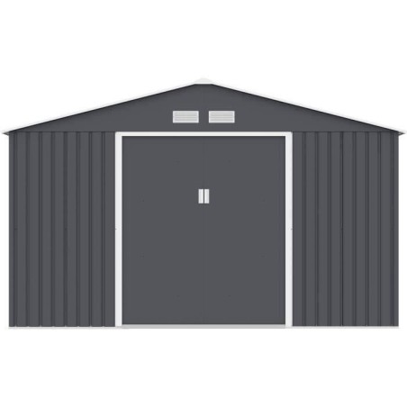 Abri de jardin en métal 10,85 m² - 340 x 319 x 210 cm - JUPITER - Ki