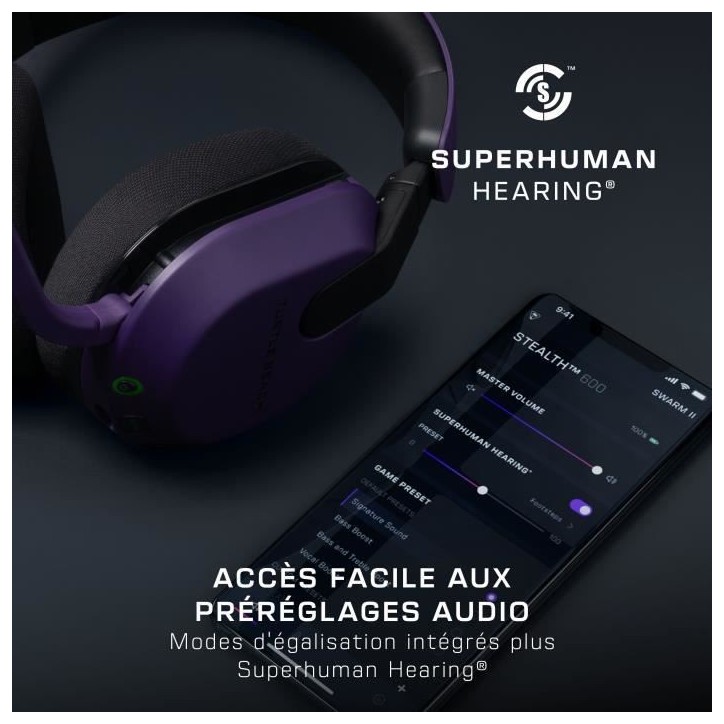 Casque gaming sans fil - TURTLE BEACH - TBS-2102-45 - Stealth 600 - Gen 3 - XB - Violet