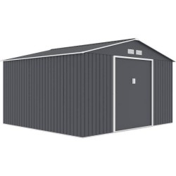 Abri de jardin en métal 10,85 m² - 340 x 319 x 210 cm - JUPITER - Ki