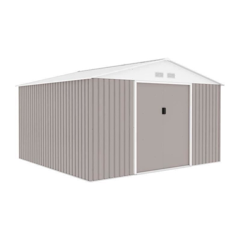 Abri de jardin en métal 10,85 m² - 340 x 319 x 210 cm - JUPITER - Ki Abri de jardin en métal 10,85 m² - 340 x 319 x 210 cm - JUPITER - Ki