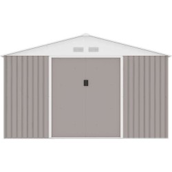 Abri de jardin en métal 10,85 m² - 340 x 319 x 210 cm - JUPITER - Ki