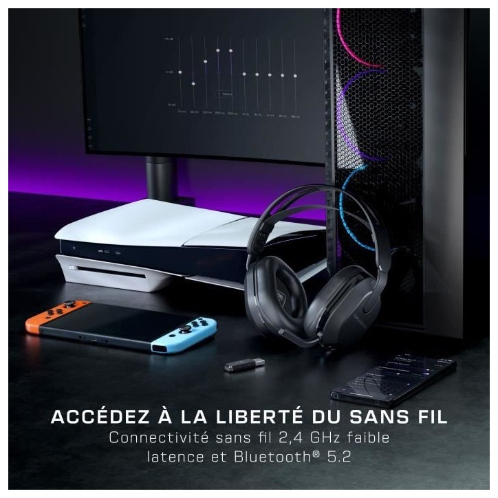 Casque de gaming sans fil - TURTLE BEACH - Stealth™ 500 PC - Noir Casque de gaming sans fil - TURTLE BEACH - Stealth™ 500 PC - Noir