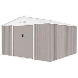 Abri de jardin en métal 10,85 m² - 340 x 319 x 210 cm - JUPITER - Ki