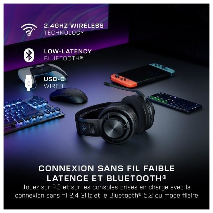 Casque gaming ouvert sans fil - TURTLE BEACH - Atlas™ Air - Pour PC - Noir Casque gaming ouvert sans fil - TURTLE BEACH - Atlas™ Air - Pour PC - Noir