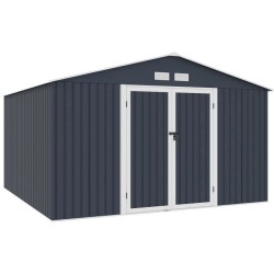 Abri de jardin en métal 10,85 m2 - 340 x 319 x 210 - LUNEX - Kit d'an