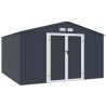 Abri de jardin en métal 10,85 m2 - 340 x 319 x 210 - LUNEX - Kit d'an