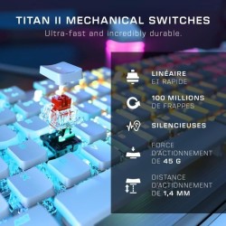 Clavier gaming PC mécanique - TURTLE BEACH - TBK-1002-12-FR - Vulcan
