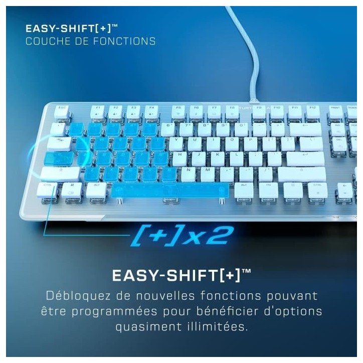 Clavier gaming PC mécanique - TURTLE BEACH - TBK-1002-12-FR - Vulcan II - Blanc Clavier gaming PC mécanique - TURTLE BEACH - TBK-1002-12-FR - Vulcan II - Blanc