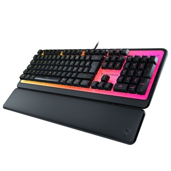 Clavier de jeu - Turtle Beach Magma - Membrane RGB - Noir, touches silencieuses, AIMO™ RGB Clavier de jeu - Turtle Beach Magma - Membrane RGB - Noir, touches silencieuses, AIMO™ RGB