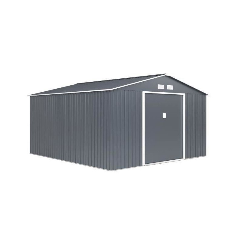 Abri de jardin en métal 12,99 m² - 340 x 382 x 210 cm - NEPTUNE - Ki Abri de jardin en métal 12,99 m² - 340 x 382 x 210 cm - NEPTUNE - Ki