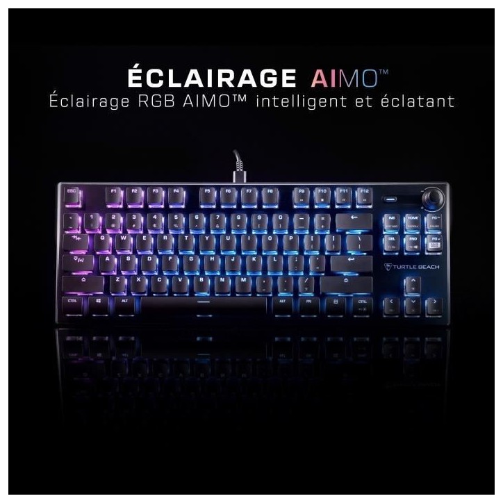 Clavier gaming RGB mécanique compact - TURTLE BEACH - Vulcan TKL - Noir