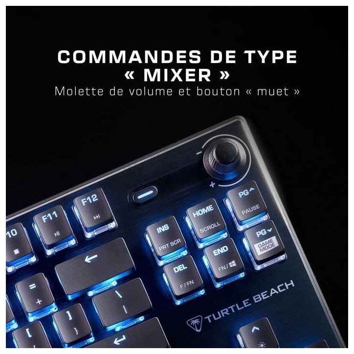 Clavier gaming RGB mécanique compact - TURTLE BEACH - Vulcan TKL - Noir