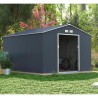 Abri de jardin en métal 12,99 m² - 340 x 382 x 210 cm - NEPTUNE - Ki