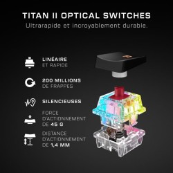 Clavier gaming optique et mécanique filaire Turtle Beach - Vulcan II