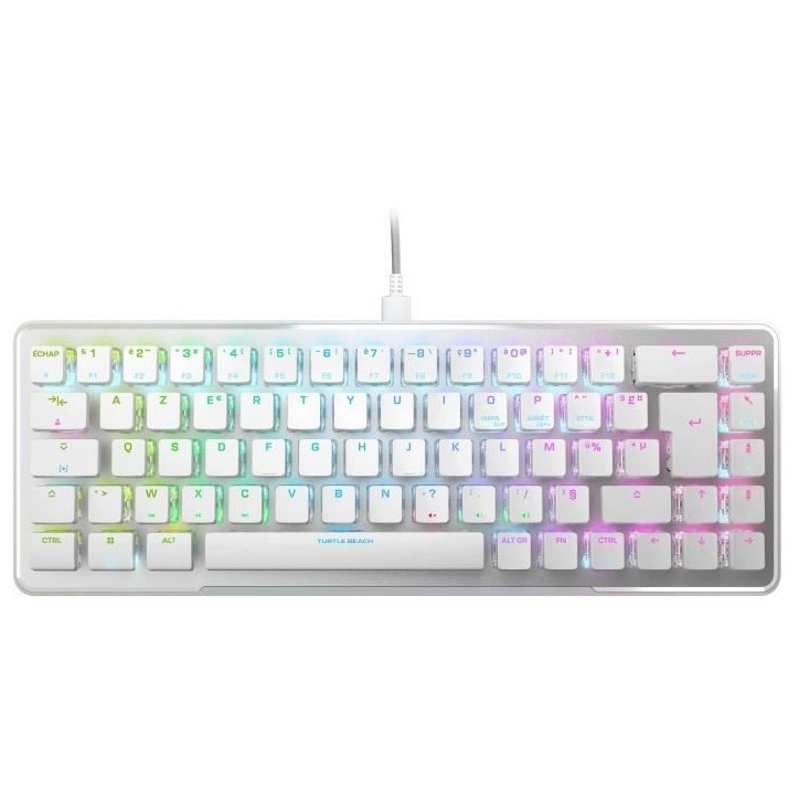 Clavier gaming optique et mécanique filaire Turtle Beach - Vulcan II Mini - Blanc