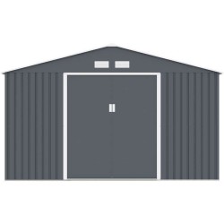 Abri de jardin en métal 12,99 m² - 340 x 382 x 210 cm - NEPTUNE - Ki
