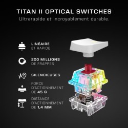Clavier gaming optique et mécanique filaire Turtle Beach - Vulcan II