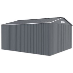 Abri de jardin en métal 12,99 m² - 340 x 382 x 210 cm - NEPTUNE - Ki