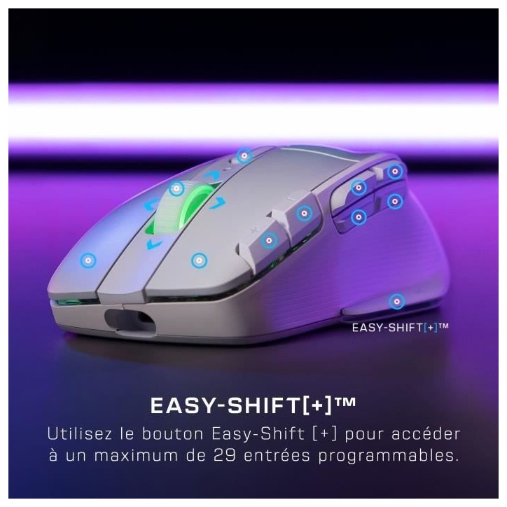 Souris gaming sans fil - TURTLE BEACH - Kone XP Air - Avec station de charge - Blanc