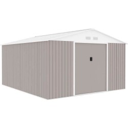 Abri de jardin en métal 12,99 m² - 340 x 382 x 210 cm - NEPTUNE - Ki